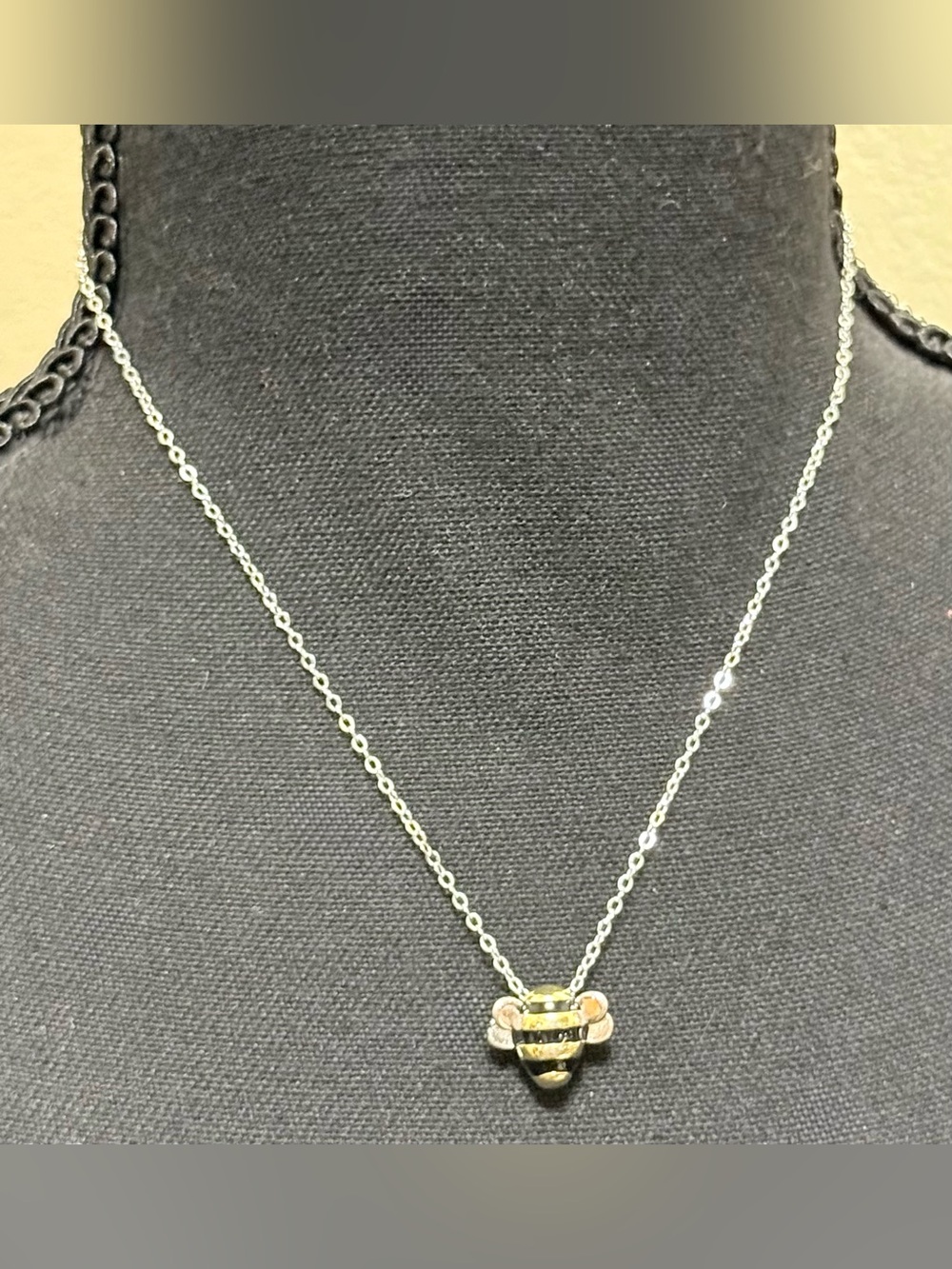 Silver Bee Necklace